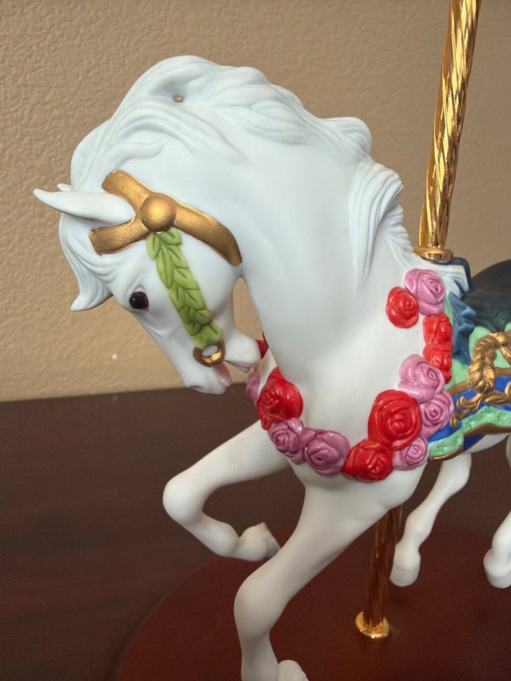 1988 Franklin Mint Carousel Enchantment Lynn Lupetti Porcelain Horse - No Box - Picture 12 of 14